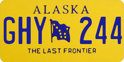 AK license plate GHY244