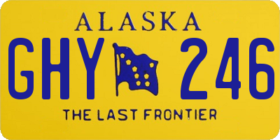 AK license plate GHY246
