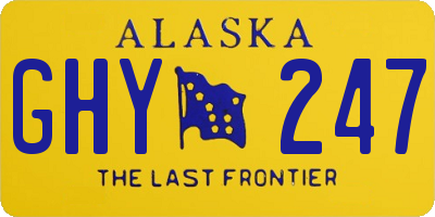 AK license plate GHY247