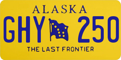 AK license plate GHY250