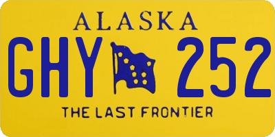AK license plate GHY252