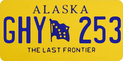 AK license plate GHY253