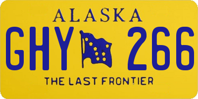 AK license plate GHY266