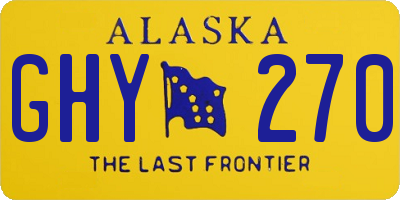 AK license plate GHY270