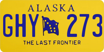 AK license plate GHY273