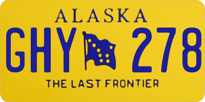 AK license plate GHY278