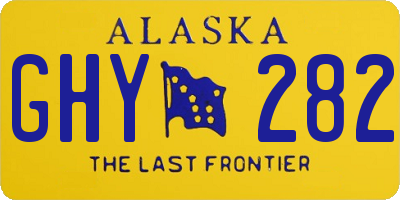 AK license plate GHY282