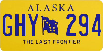 AK license plate GHY294