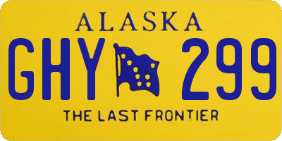 AK license plate GHY299