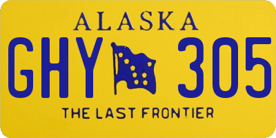 AK license plate GHY305