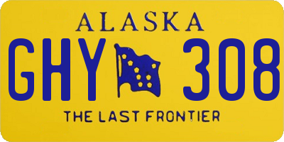 AK license plate GHY308