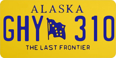 AK license plate GHY310