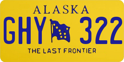 AK license plate GHY322