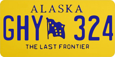 AK license plate GHY324