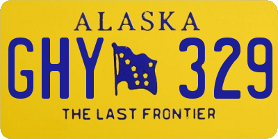 AK license plate GHY329