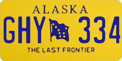 AK license plate GHY334