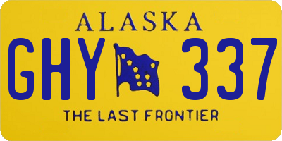 AK license plate GHY337