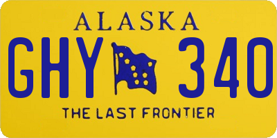 AK license plate GHY340