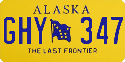 AK license plate GHY347