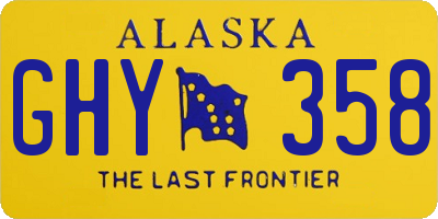 AK license plate GHY358
