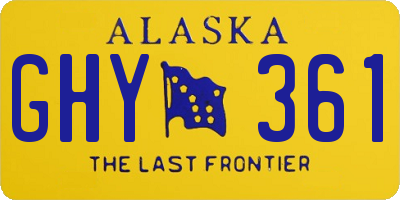 AK license plate GHY361