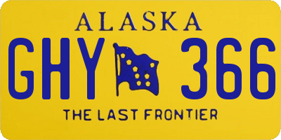 AK license plate GHY366