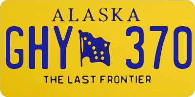 AK license plate GHY370