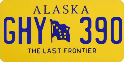 AK license plate GHY390