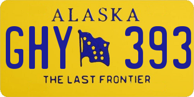 AK license plate GHY393