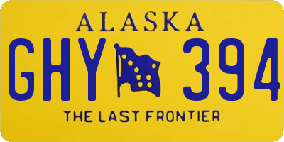 AK license plate GHY394