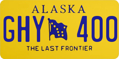 AK license plate GHY400
