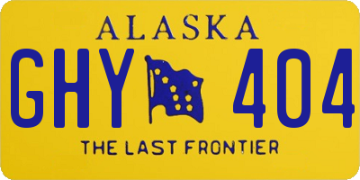 AK license plate GHY404
