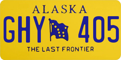 AK license plate GHY405