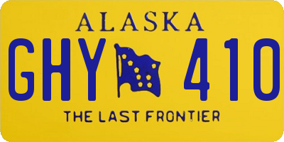 AK license plate GHY410