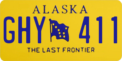 AK license plate GHY411