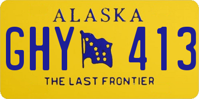 AK license plate GHY413