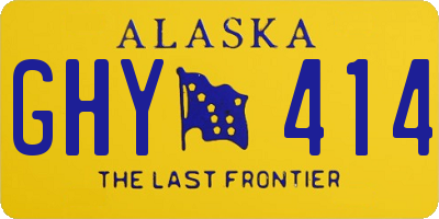 AK license plate GHY414