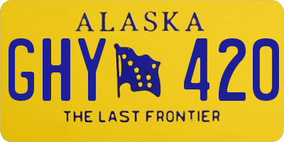 AK license plate GHY420