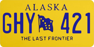 AK license plate GHY421