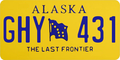 AK license plate GHY431