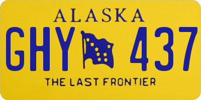 AK license plate GHY437