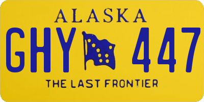 AK license plate GHY447