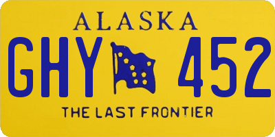 AK license plate GHY452