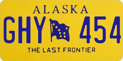 AK license plate GHY454