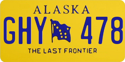 AK license plate GHY478