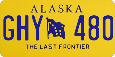 AK license plate GHY480