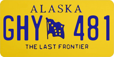 AK license plate GHY481