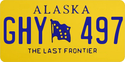 AK license plate GHY497