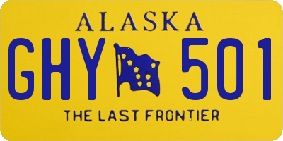AK license plate GHY501