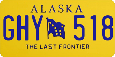 AK license plate GHY518